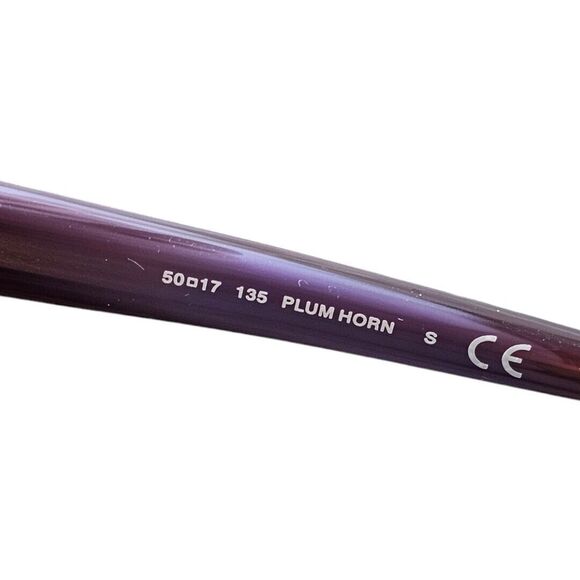 Rims R3 2007 eyeglasses 50-17-135 Plum Horn eyewear WITH CASE FRAMES ONLY!!!! - Picture 7 of 8